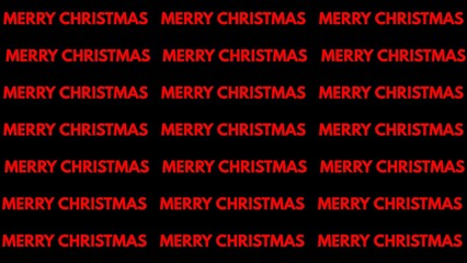 Background pattern of repeating "Merry Christmas" in red. It is a festive design.

