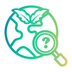 geography Line Gradient Icon