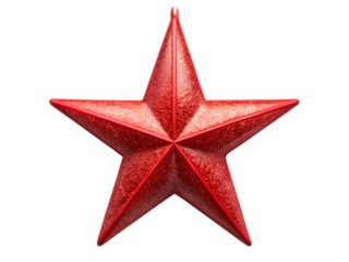 red star with long tail  isolated on white background, PNG. AI Generated