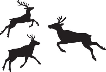 reindeer silhouette, reindeer christmas silhouette, reindeer silhouette simple, deer, animal, reindeer, silhouette, illustration, christmas, vector, isolated, mammal, cartoon, white, antler, wild, nat