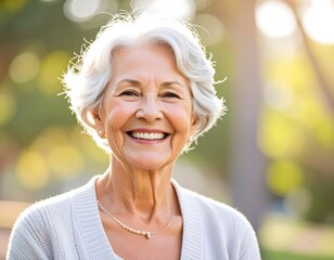 Smiling senior woman outdoors (6)