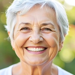 Smiling senior woman outdoors (5)