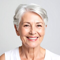 Smiling senior woman portrait