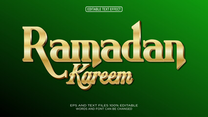 Ramadan Kareem gold 3D Style text effect editable