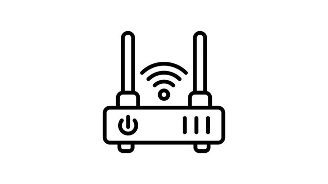 Wifi router animated icon design, wireless internet provider