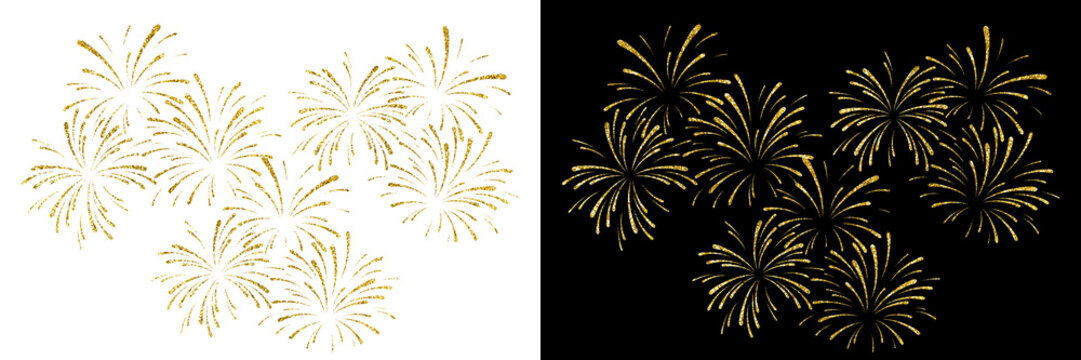 New year fireworks vector illustration of an abstract background