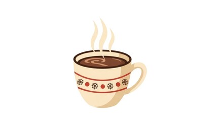 A Cozy Hot Chocolate Mug with Steam Warm Winter Comfort Icon