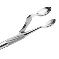 Dental instrument with two spoon-shaped ends and textured handle dental tool medical equipment