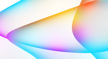 Abstract colorful swirling light forms on black background