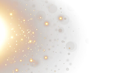 Gold Light Sparkles PNG Overlay Transparent Background