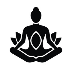Lotus Pose Flat Icon