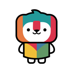 Smooth and Modern Flat panda Character Illustration for Trendy Digital and Print Designs