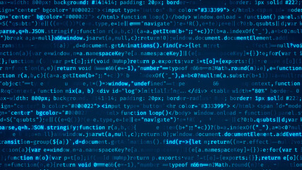 Coding concept - Javascript, PHP programming code background - 3d illustration © Sashkin