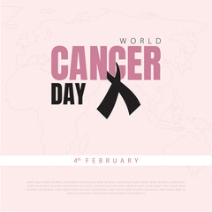 Cancer awareness poster banner illustration