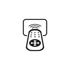 TV remote electronic logo design