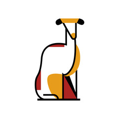 Flat Style Dog Mascot Design