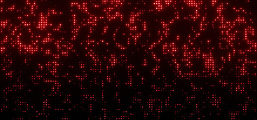 Glittering Red Neon Background With Bright Red Pattern for Christmas Backdrop