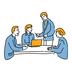 Business Team Discussing Project Around Table