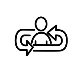 People insurance icon. Outline people insurance vector icon for web design isolated on white background