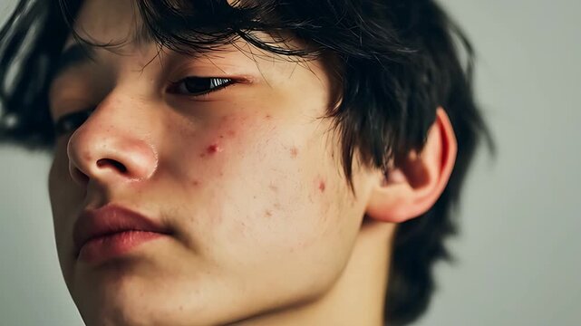 男性 肌荒れ ニキビ 上を向く 皮膚科 美容 悩み 希望 顔