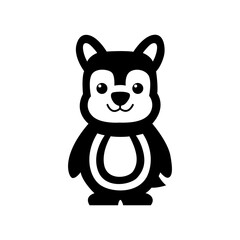 Charming Flat Wildlife Bear Design Ideal for Posters, Children’s Content, and Social Media
