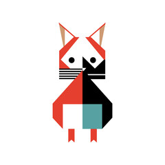 Playful Flat Fox Vector &ndash; Adorable Forest Animal Design for Kids Content