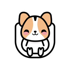 Playful Flat Cartoon Bear Character Illustration Perfect for Branding and Web Graphics