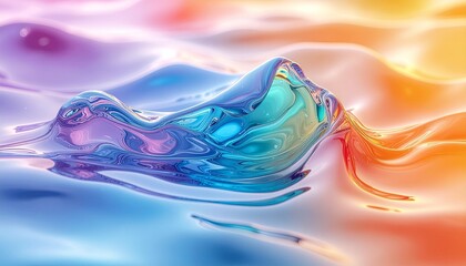Abstract background with colorful ink swirling in water