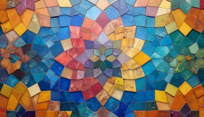 Abstract mosaic background with colorful geometric tiles