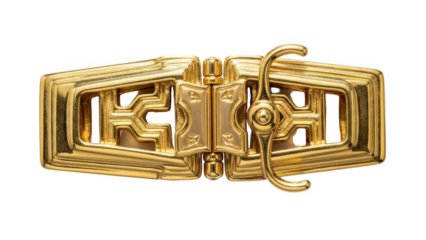 Ornate gold bracelet clasp with intricate geometric design jewelry buckle