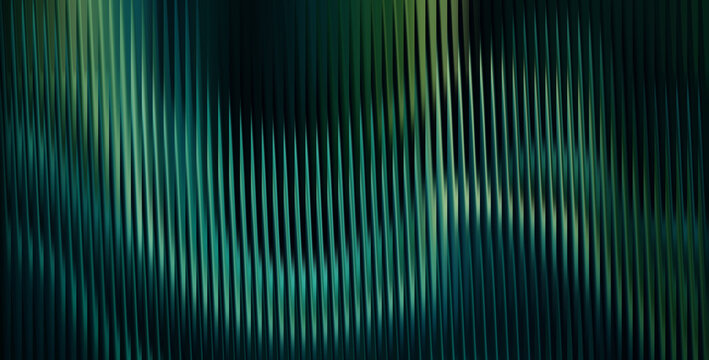 Abstract background with vertical ripples in deep teal and green tones