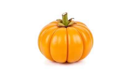 Fresh garcinia cambogia tropical fruit isolated on white background. isolated on white background