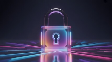 Glowing light effect abstract background with colorful waves and circles