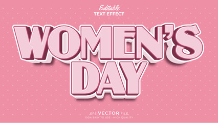 International Women's Day -Editable Text Effect