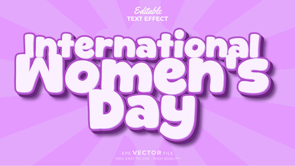 International Women's Day -Editable Text Effect