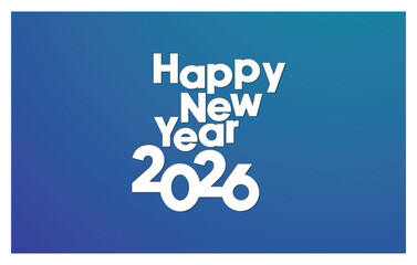 Creative 2026 Typography Design - Happy new year 2026 &ndash; Modern Numbers Vector Illustration
