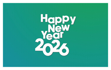 Creative 2026 Typography Design - Happy new year 2026 &ndash; Modern Numbers Vector Illustration