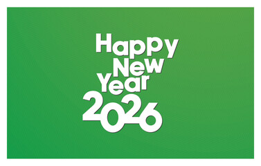 Creative 2026 Typography Design - Happy new year 2026 &ndash; Modern Numbers Vector Illustration