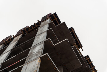 equipment at the construction site of a new building
