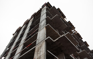 equipment at the construction site of a new building