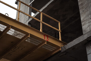 equipment at the construction site of a new building