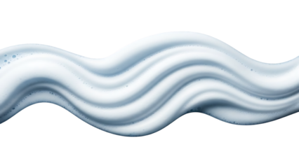 Abstract iridescent wave with smooth curves and soft lighting on a black background