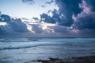 Blue hour sunset over the ocean, Wreck Beach, Great Ocean Raod, Victoria, Australia