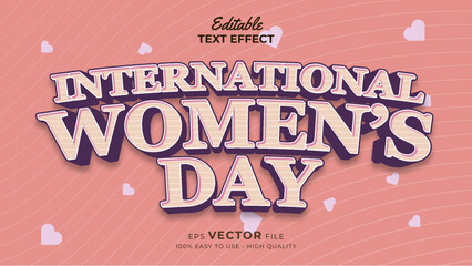 International Women's Day -Editable Text Effect