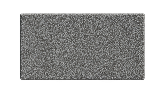 Gray textured rectangular surface with small pebbles and dark background stone - Powered by Adobe