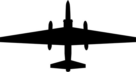 Flat Design Fighter Jet Aircraft Icon Isolated on Transparent PNG White Background