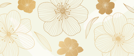 Tropical leaves background vector. Natural jungle monstera palm leaves design in minimal pale green color with contour line art. Design for fabric, print, cover, banner, decoration, wallpaper.