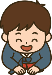 New Year's Greetings_New Year's Bow_Lunar New Year_Men's Hanbok_Holiday_Chuseok