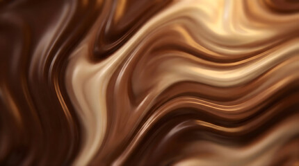 Swirling liquid dark and milk chocolate abstract background image