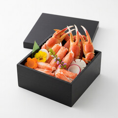 彩り豊か、見た目も美味しい蟹ご飯